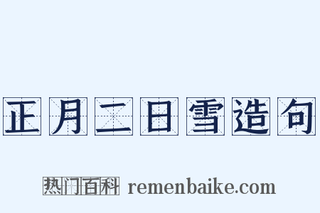 正月二日雪造句是什么意思的图片